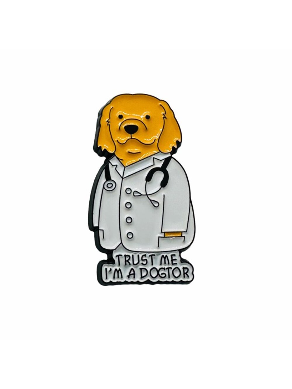 ☀️TRUST ME I'M A DOGTOR Enamel Pin Dog Doctor Cute Cartoon Brooch medical badges - Picture 6 of 6